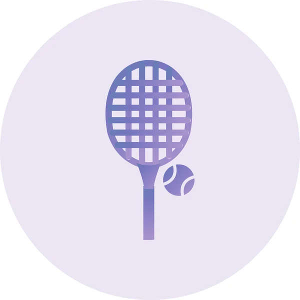 Tennisschläger Ikone Vektor Illustration — Stockvektor