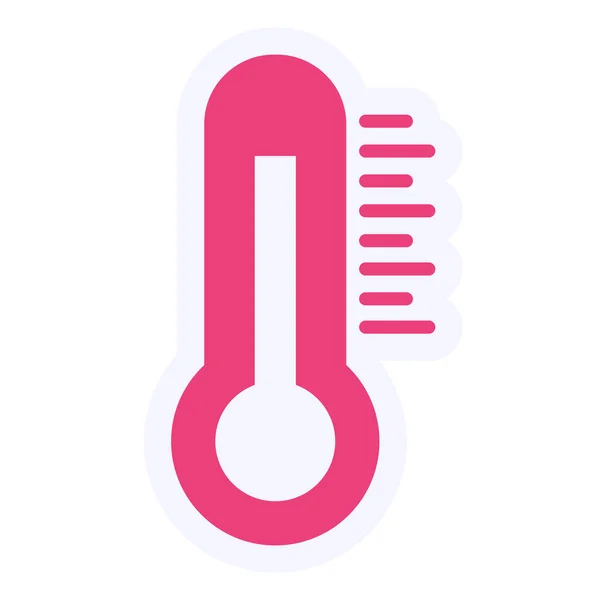 Термометр Иконка Веб Простой Дизайн Горячая Температура — стоковый вектор