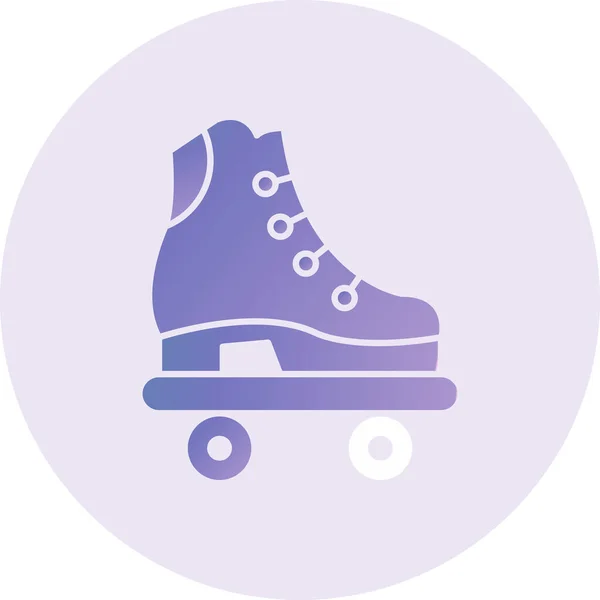 Roller Skates Vector Glyph Icon Design — Vetor de Stock