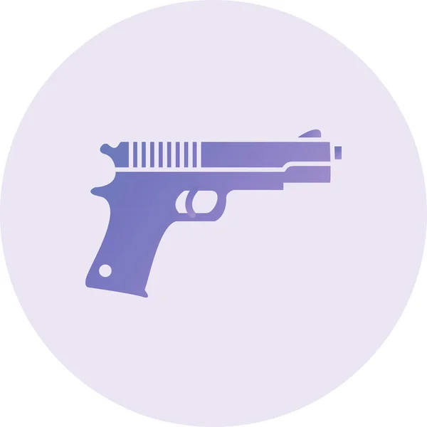 Vector Illustration Gun Icon — Stock Vector