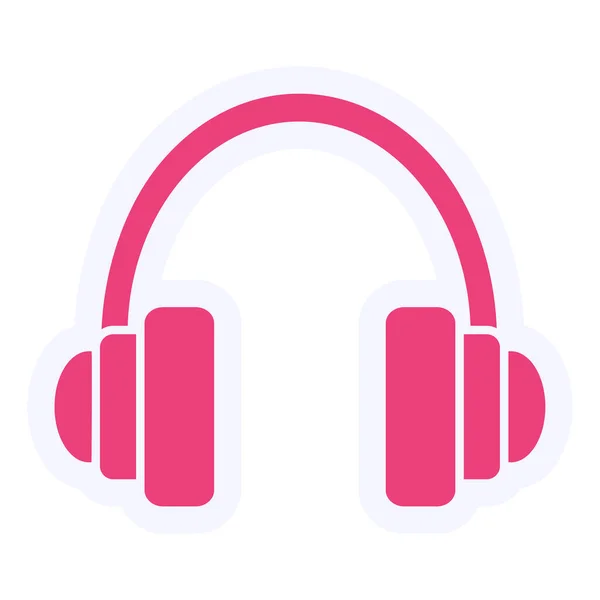 Color Vector Headphones Icon Illustration — Stockový vektor