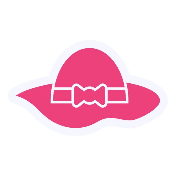 Woman Hat Web Icon Simple Illustration — Archivo Imágenes Vectoriales