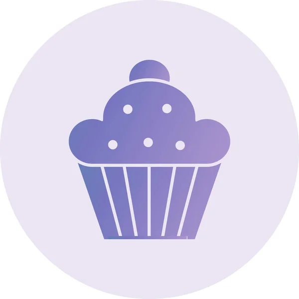 Muffin Icono Moderno Vector Ilustración — Vector de stock