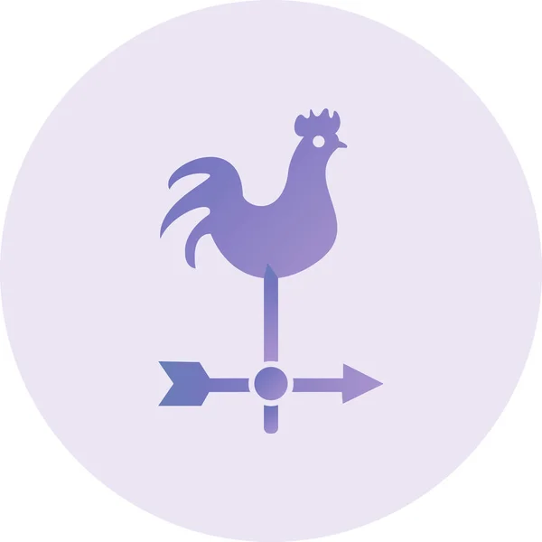 Vector Illustration Weathercock Icon — Stock Vector