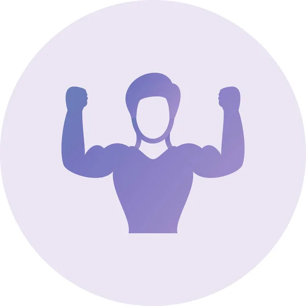 Vector Illustration Strong Muscle Icon —  Vetores de Stock