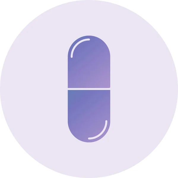 Capsule Vector Glyph Icon Design — Vetor de Stock