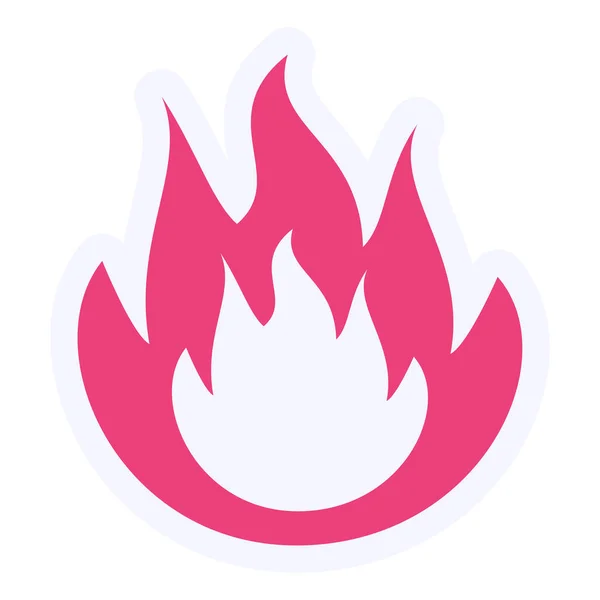 Vector Illustration Flame Icon Burning — Stockvector