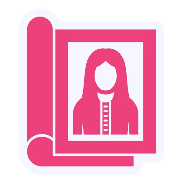 Woman Book Icon Simple Illustration Female Person Vector Icons Web — Stockvektor