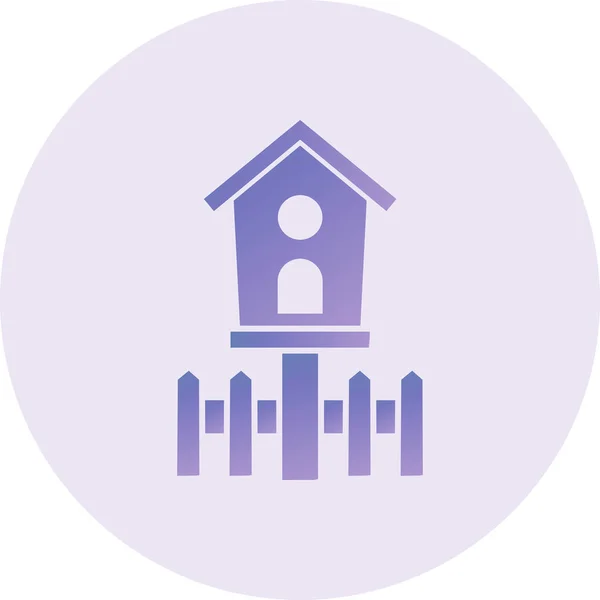 Building House Web Icon Simple Illustration — Stock vektor