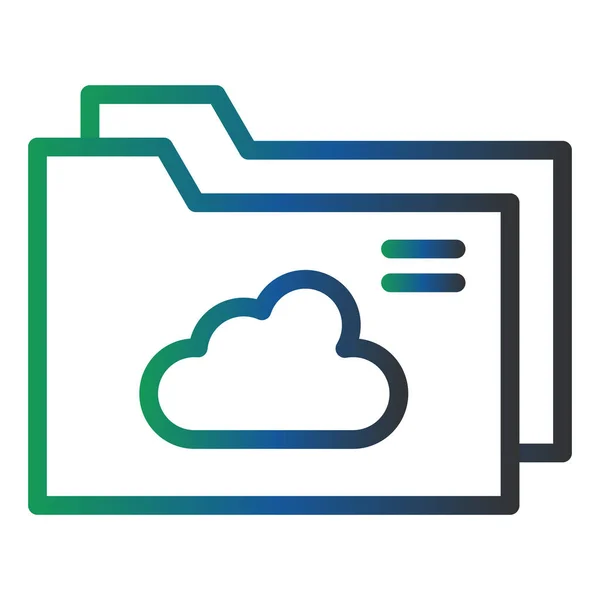 Cloud Storage Technology Web Icon Simple Design — Image vectorielle