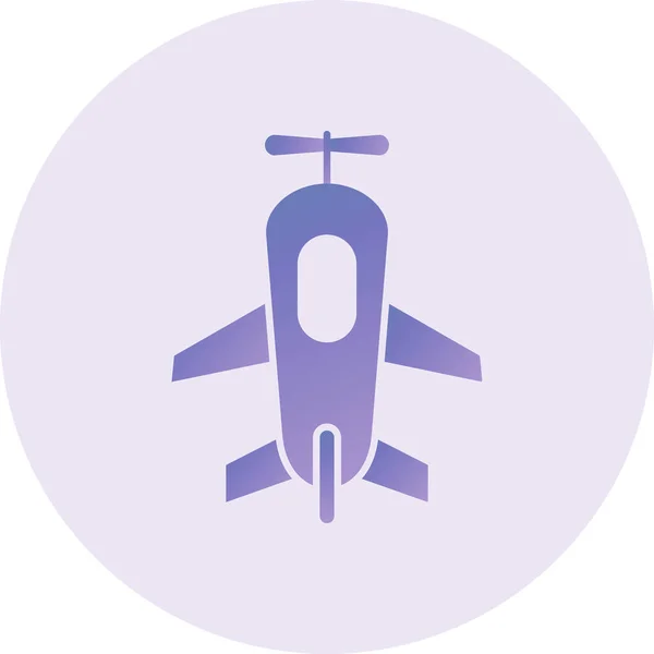 Airplane Icon Web Simple Illustration — Stok Vektör