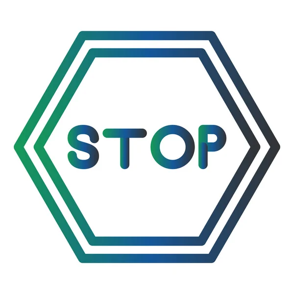 Stop Sign Icon Vector Illustration — Stock Vector