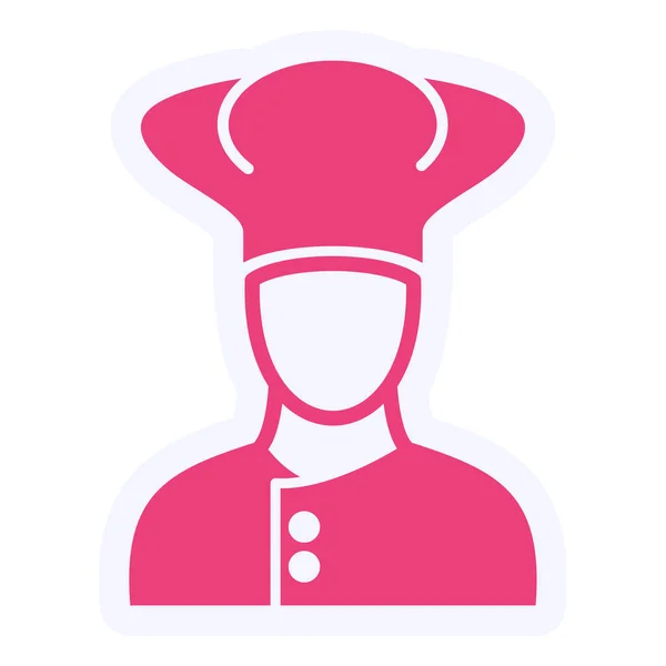 Chef Icono Moderno Vector Ilustración — Archivo Imágenes Vectoriales