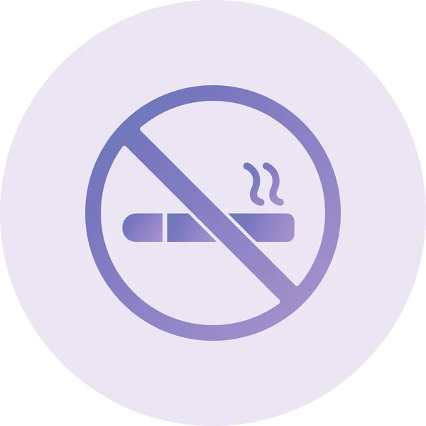Icône Glyphe Vectorielle Non Fumeur Design — Image vectorielle