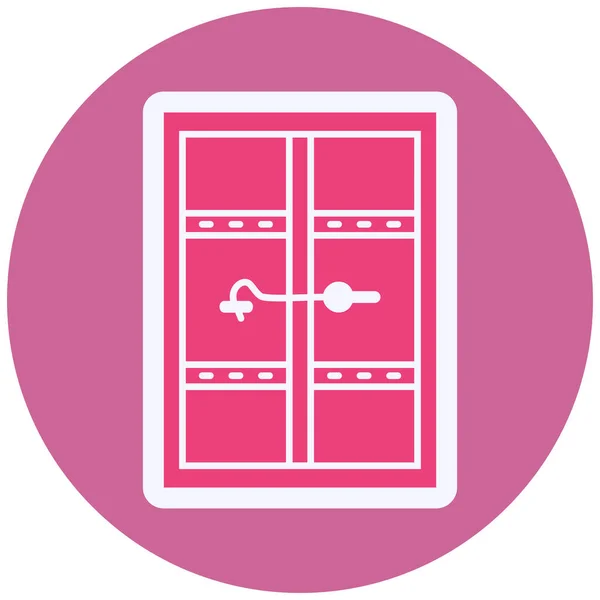 Door Vector Glyph Icon Design — Image vectorielle