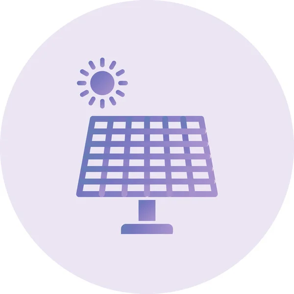 Vector Illustration Solar Panel Icon — Stock Vector