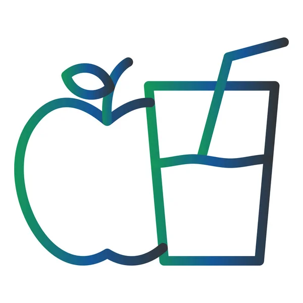 Apple Juice Web Icon Simple Illustration — Stock Vector