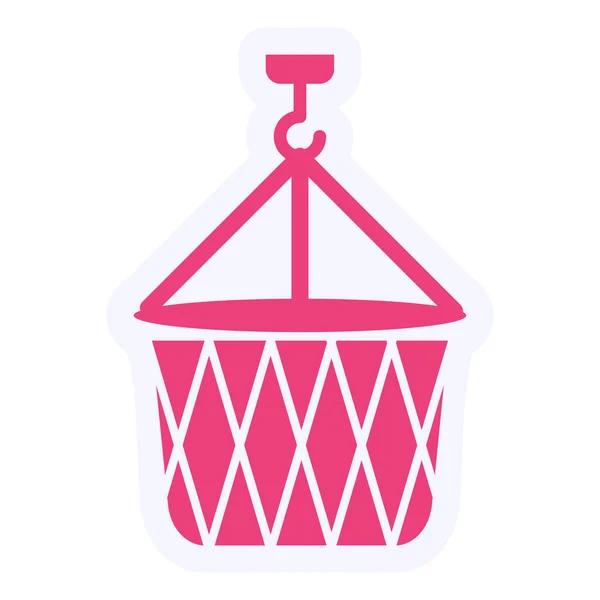 Shopping Cart Icon Simple Illustration Hanging Basket Vector Icons Web — Stockvektor