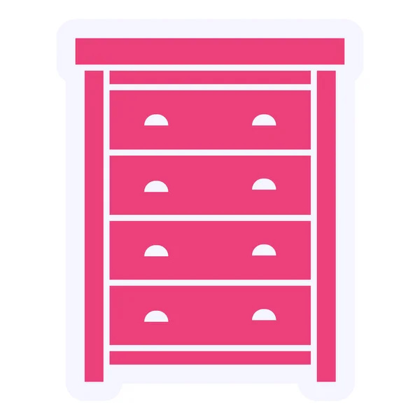 Drawers Icon Vector Illustration — Stock Vector