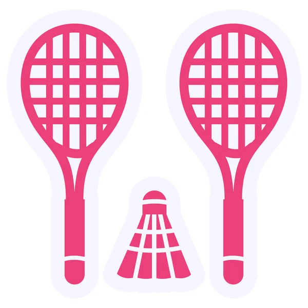 Badminton Simgesi Vektör Illüstrasyonu — Stok Vektör