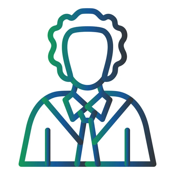 Magistrate avatar icon, flat vector illustration