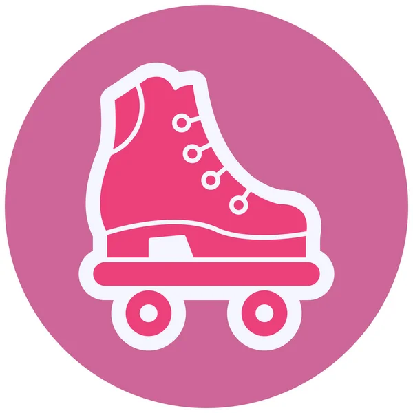 Patines Rodillos Vector Glyph Icon Design — Vector de stock