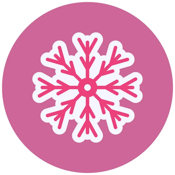 Όμορφη Νιφάδα Χιονιού Δυσφορία Εικονιδίου Ιστού — Διανυσματικό Αρχείο