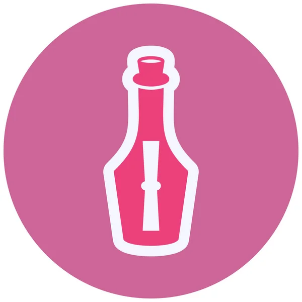 Bottle Web Color Icon Simple Illustration — Stockvektor