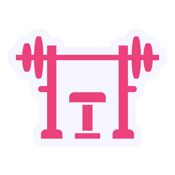 Bench Press Web Icon Simple Illustration — Stock Vector