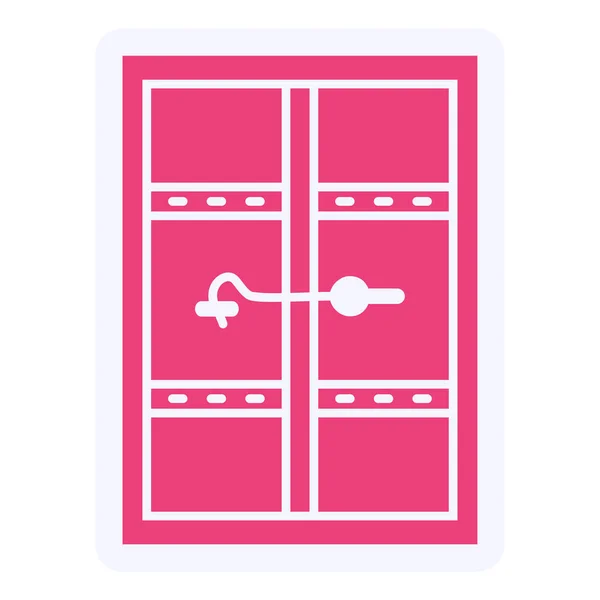 Door Vector Glyph Icon Design — ストックベクタ