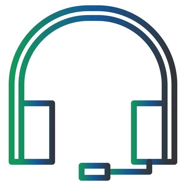 Color Vector Headphones Icon Illustration — Vettoriale Stock