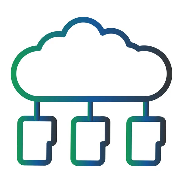 Network Sharing Cloud Vector Illustration — Image vectorielle