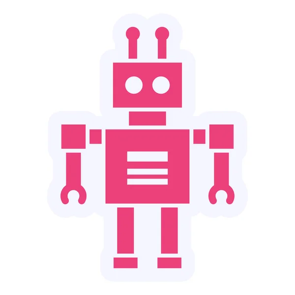 Vector Illustration Robot Icon — Stock Vector