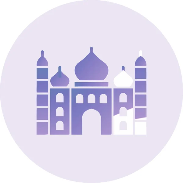 Taj Mahal Web Icon Simple Illustration — Stockvektor