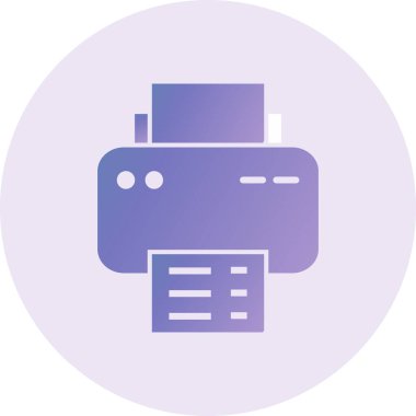 vector illustration of printer. seo modern and office sign