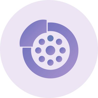 Fren Diski Vektörü Kabartma Simgesi Tasarımı 