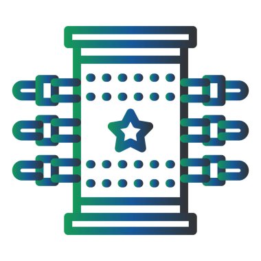 Sihirli Kutu modern ikon vektör illüstrasyonu