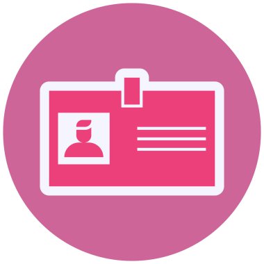 identification id card icon, web illustration