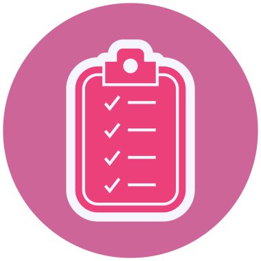 Kontrol listesi simgesi vektör illüstrasyonu