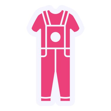 simple web illustration icon of Dungarees 