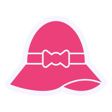 woman hat, web icon simple illustration
