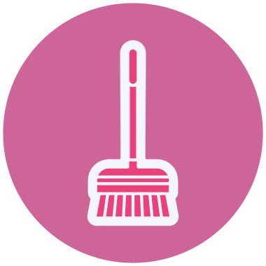 Süpürge. Web simgesi basit illüstrasyon