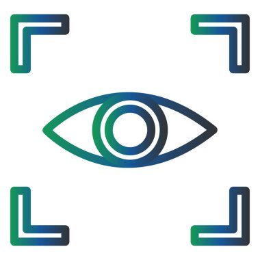 Göz. Web simgesi basit illüstrasyon