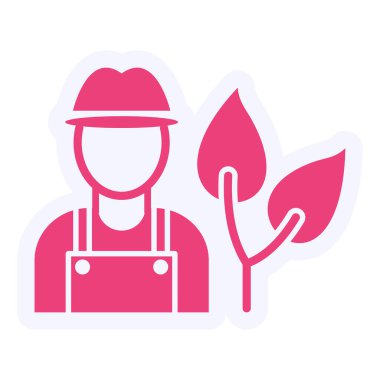 Bitki ve bitki vektör illüstrasyon tasarımı ile bahçıvan