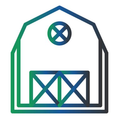 Bir çiftlik simgesinin vektör illüstrasyonu