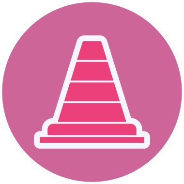 Trafik konisi. Basit illüstrasyon