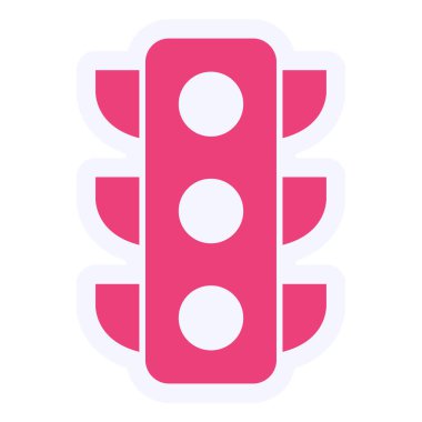 Trafik ışığı simgesi, vektör illüstrasyonu