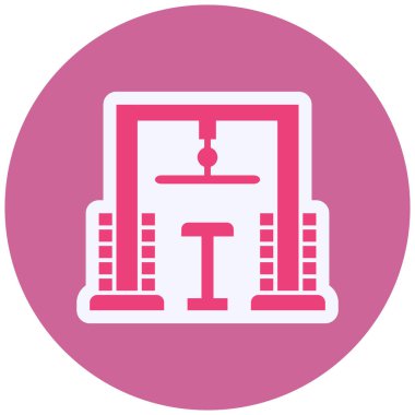 vector illustration of Pulley Machine icon