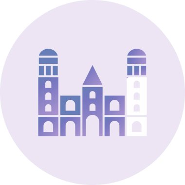 Kiliseye. Web simgesi basit illüstrasyon