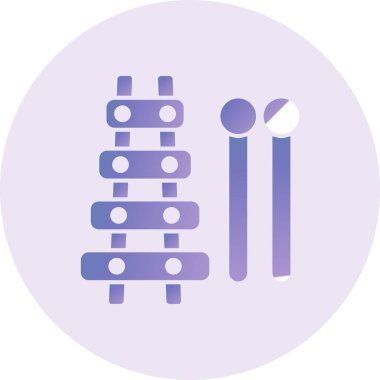 Ksilofon. Web simgesi basit tasarım